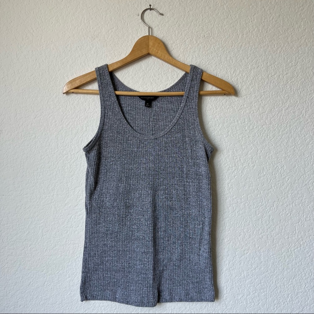 Banana Republic Gray Knit Tank Top